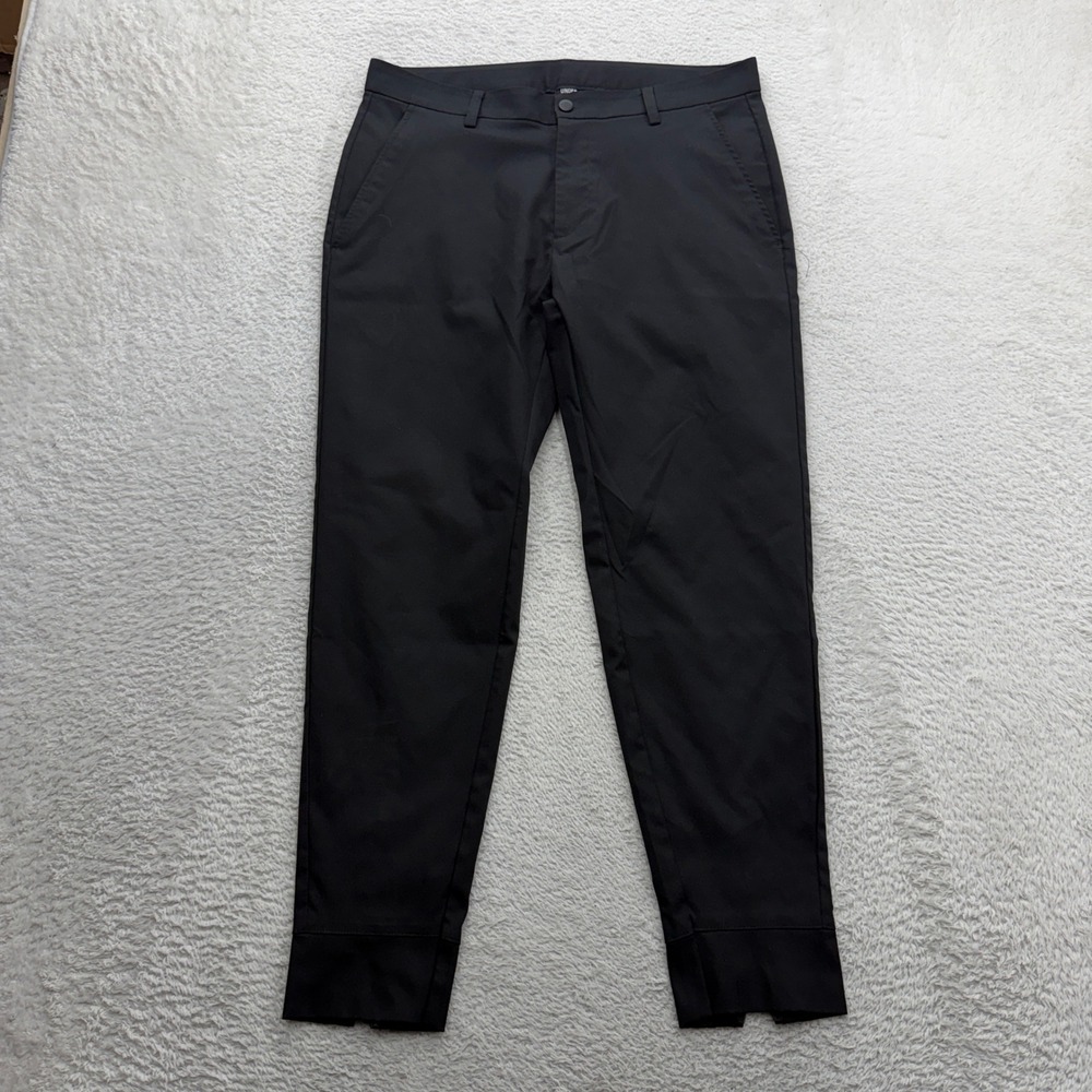 Under 5'10 Mens Kingston Performance Jogger Pants Black 32/26 Ankle Zip Tapered